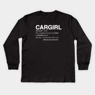 Car-Girl Kids Long Sleeve T-Shirt